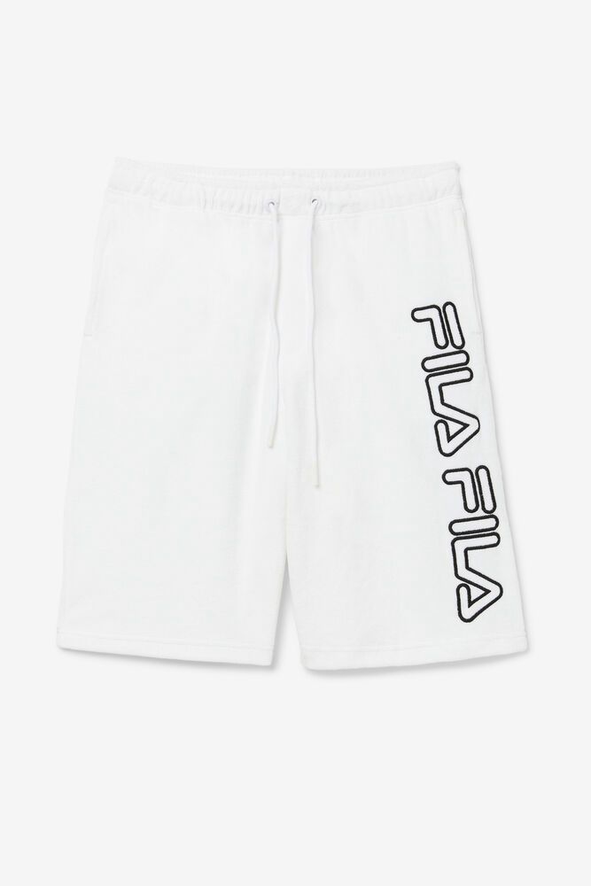 Fila Shorts Mens White - Theo - Philippines 2971638-GB